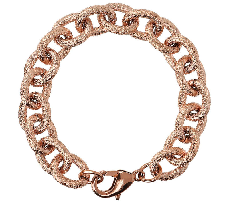 Steel by Design Textured Oval Rolo Link Bracelet — View 5