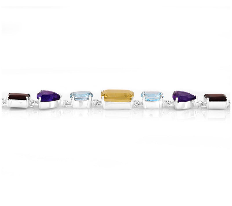 Affinity Gems 21.40 cttw Multi-Gemstone Bracele t, Sterling — View 6