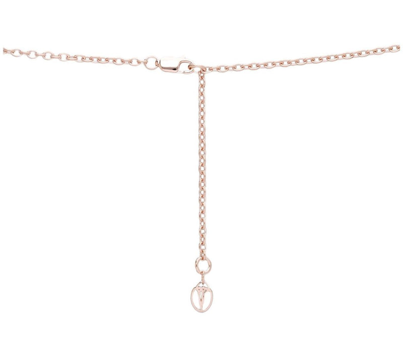 Goddaughters 14K Rose Clad White Topaz Love Shell Necklace — View 4