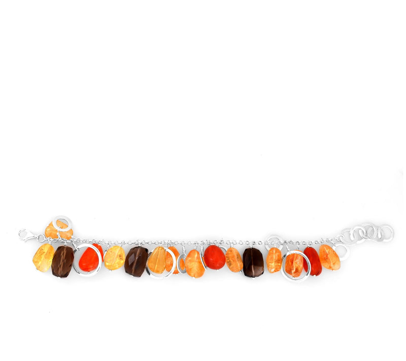 Sterling Silver Multi-Gemstone Bead Bracelet — View 5