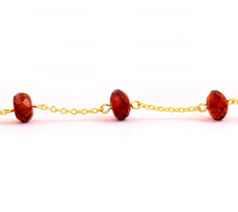 Affinity Gems Amber Bead Station Bracelet, 14KGold Plated — View 5