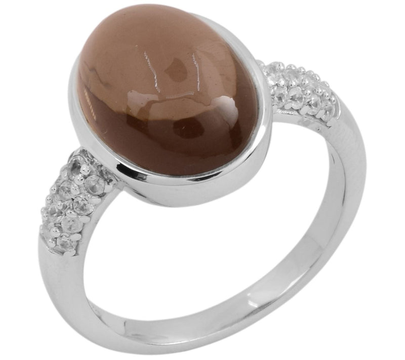 Affinity Gems Quartz & White Zircon Ring, Sterling Silver — View 4