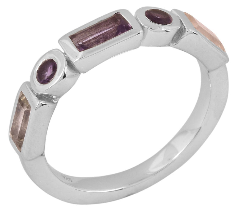 Affinity Gems Multi-Gemstone Band Ring, Sterling Silver — View 3