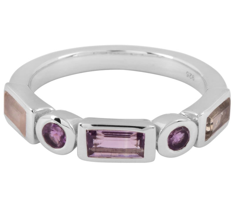 Affinity Gems Multi-Gemstone Band Ring, Sterling Silver — View 4