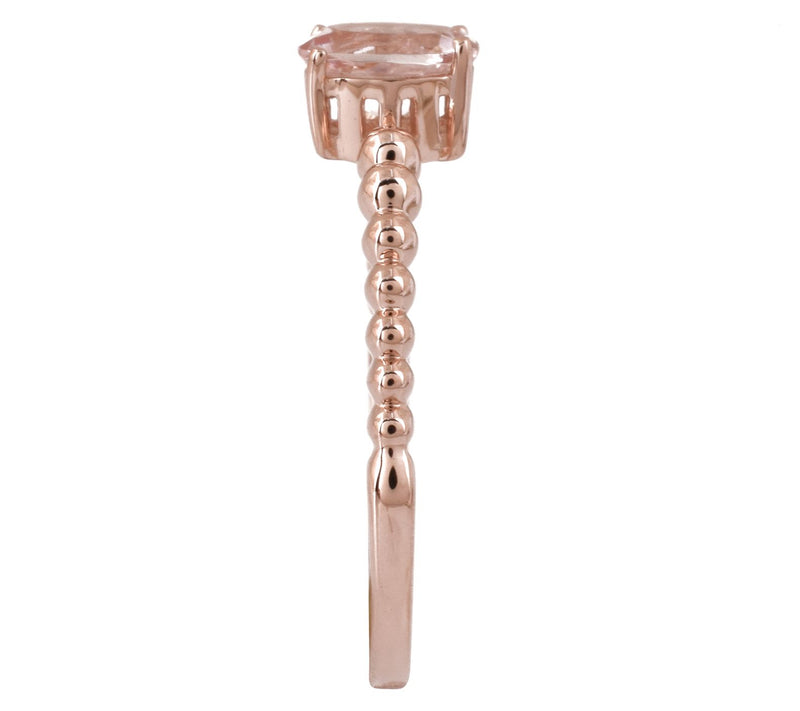 Affinity Gems Morganite Solitaire Ring, 14K Rose Plated — View 6
