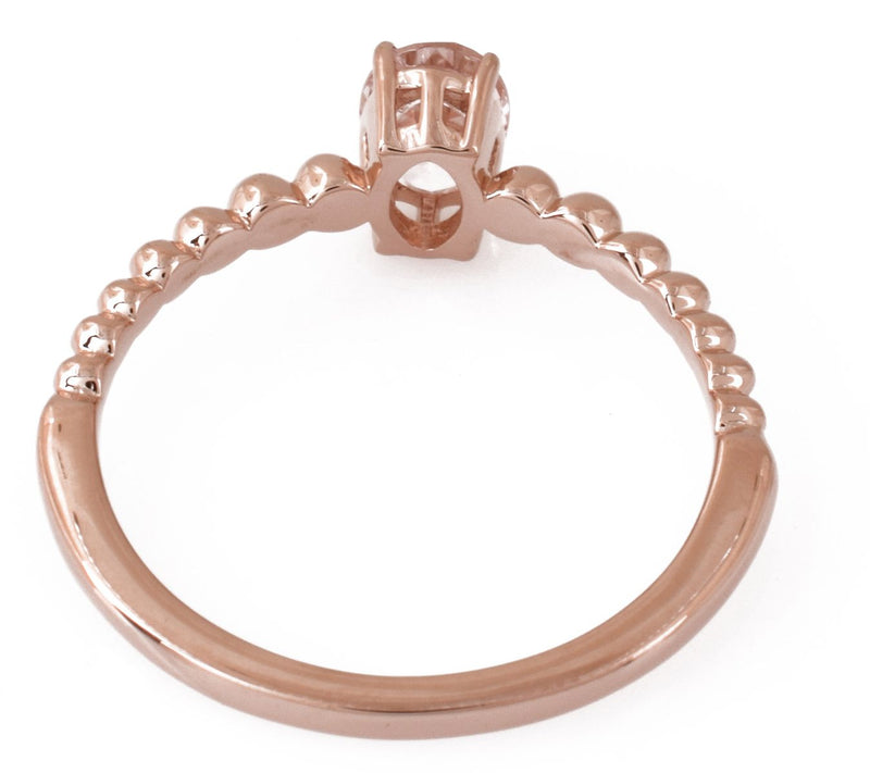 Affinity Gems Morganite Solitaire Ring, 14K Rose Plated — View 4