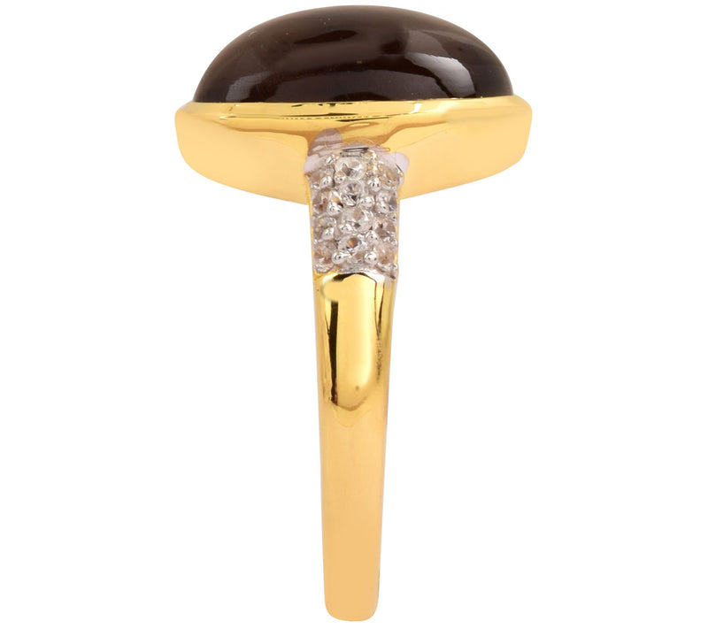 Affinity Gems Quartz & White Zircon Ring, 14K Gold Plated — View 7