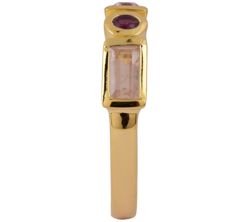 Affinity Gems Multi-Gemstones Ring, 14K Gold Plated — View 7