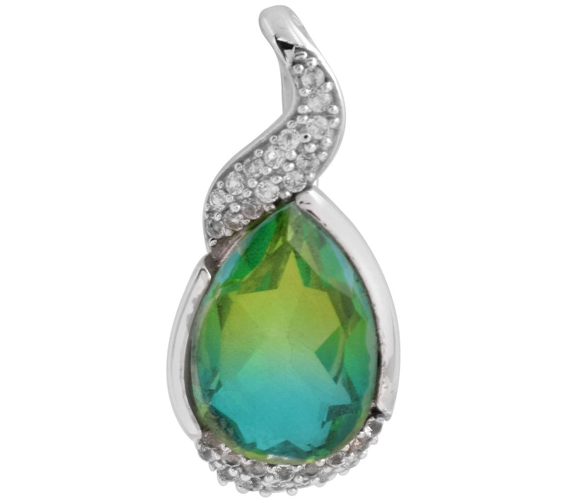 Affinity Gems Mystic Quartz Doublet & Topaz Penant, Sterling — View 4