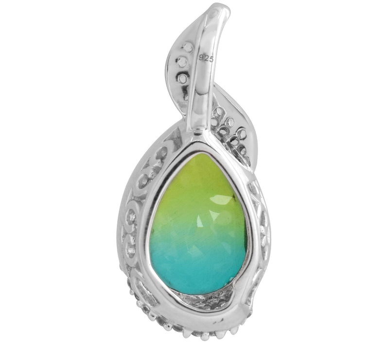 Affinity Gems Mystic Quartz Doublet & Topaz Penant, Sterling — View 6