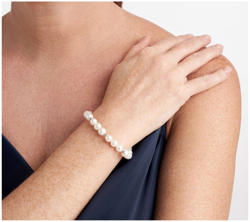 Affinity Cultured Pearl Bracelet, Sterling Silver — View 5