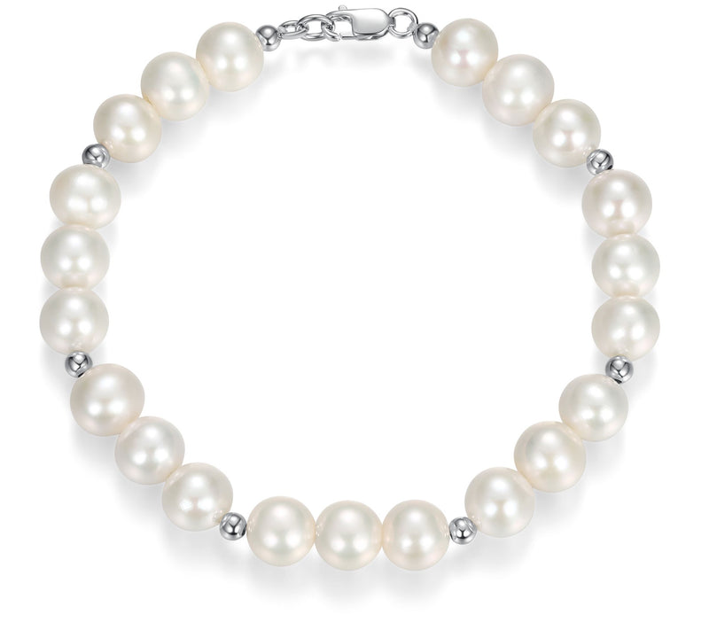 Affinity Cultured Pearl Bracelet, Sterling Silver — View 3