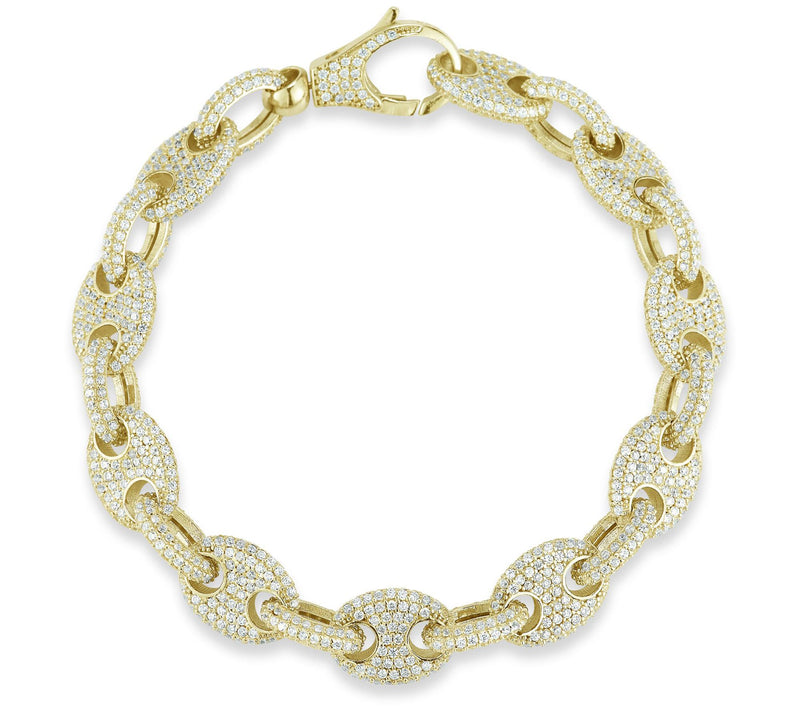 Sterlina Silver Pave Mariner Link Bracelet, Sterling — View 5