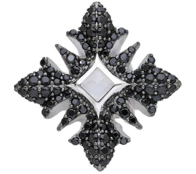 Margo Manhattan Sterling Silver Black Spinel Chantal Ring — Main view