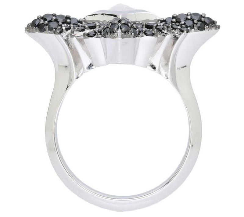 Margo Manhattan Sterling Silver Black Spinel Chantal Ring — View 2