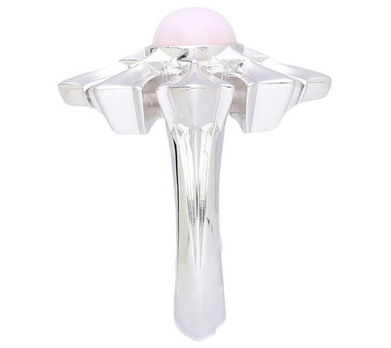 Margo Manhattan Sterling Silver Pink Opal LydiaRing — View 3