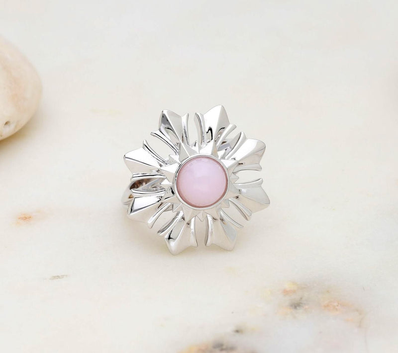 Margo Manhattan Sterling Silver Pink Opal LydiaRing — View 4