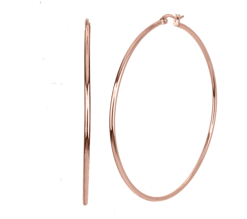 Steel By Design 3" Round Hoop Earrings — View 5