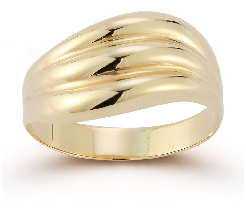 Luminosa Gold Triple Row Wave Ring, 14K — View 3