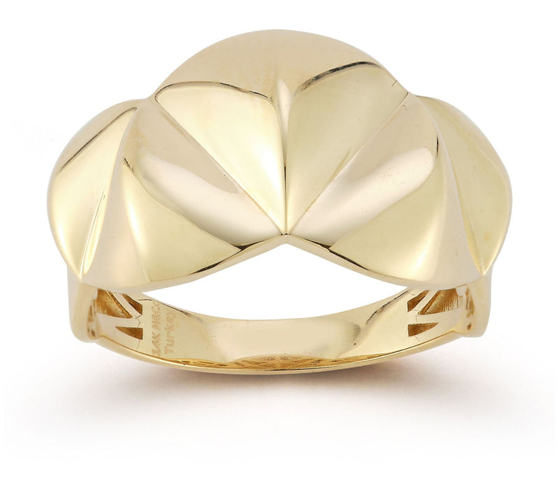 Luminosa Gold Geometric Cloud Ring, 14K — View 3