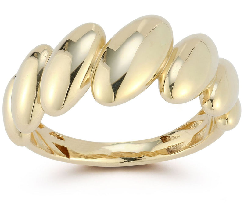 Luminosa Gold Croissant Ring, 14K — Main view