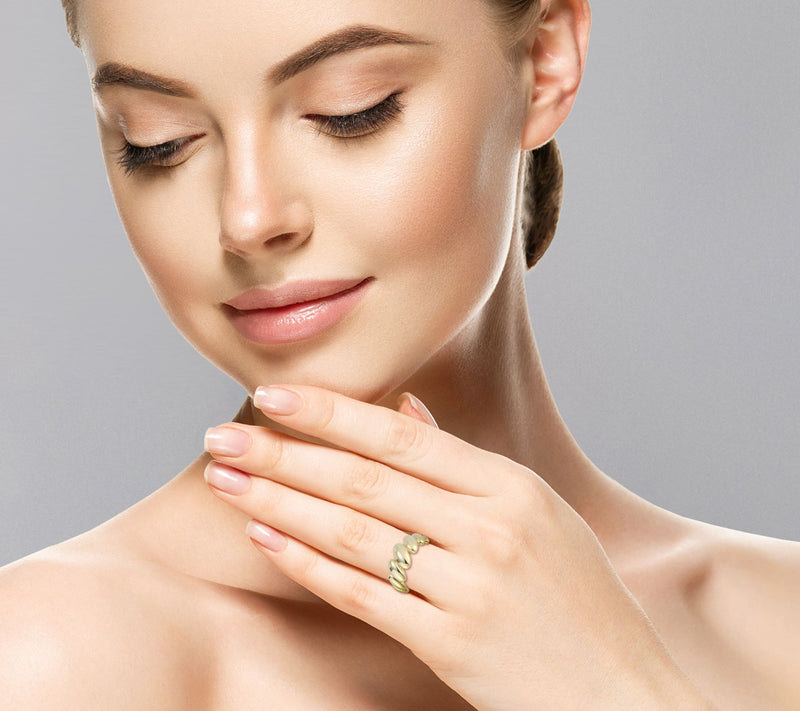 Luminosa Gold Croissant Ring, 14K — View 7