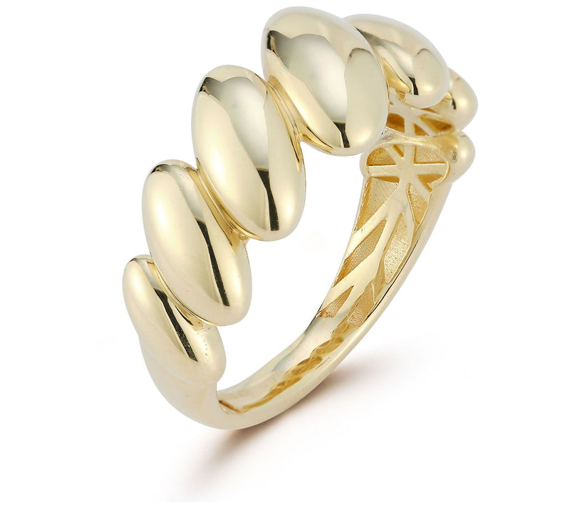 Luminosa Gold Croissant Ring, 14K — View 4
