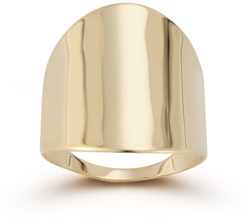Luminosa Gold Graduated Cigar Band Ring, 14K — View 3
