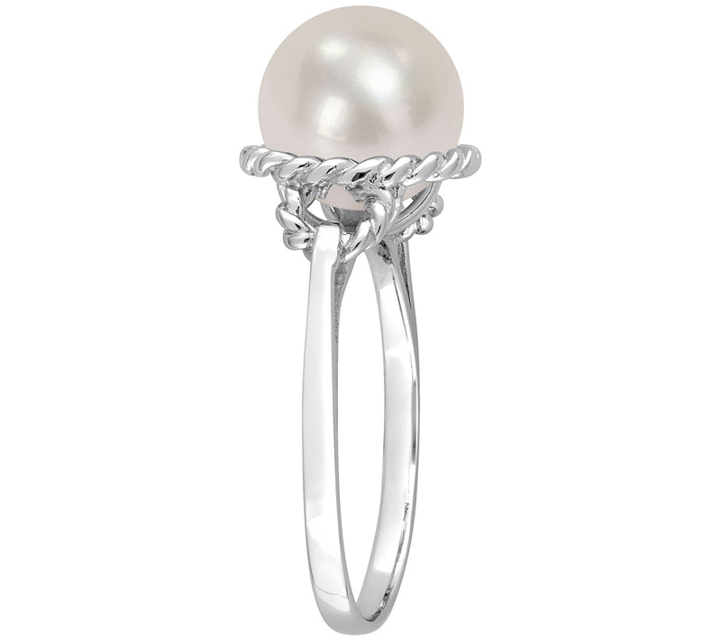 Affinity Cultured Pearl Rope Frame Ring, Sterling Silver — View 4