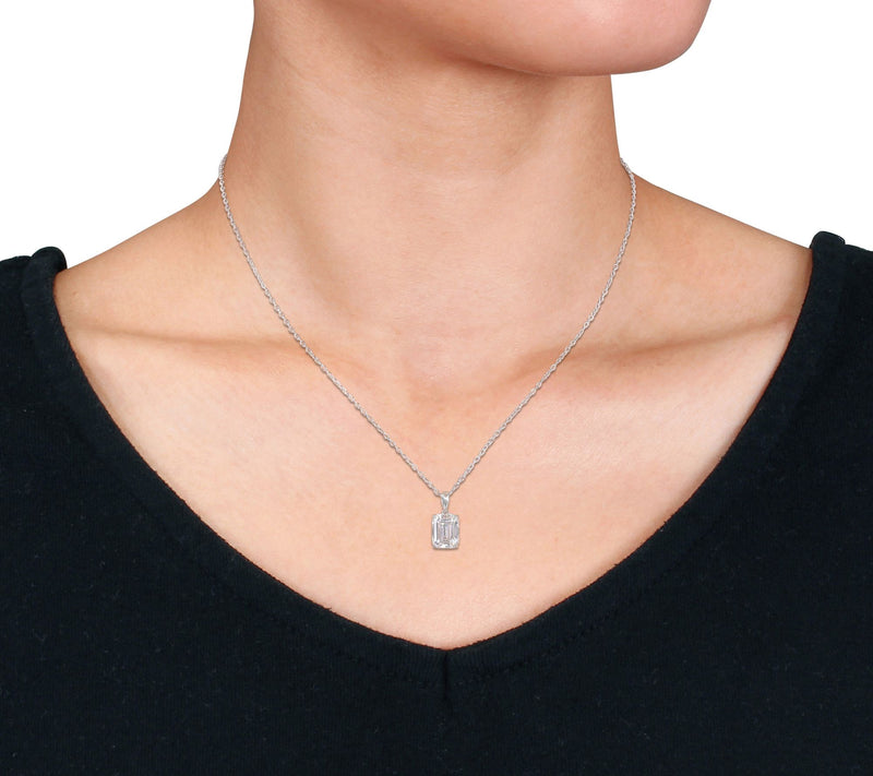 MoissanIce 7.50 cttw Earrings & Necklace Set, S terling Silver — View 6