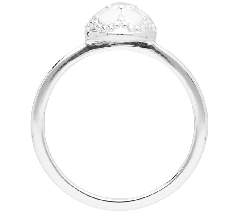 Elyse Ryan Sterling Silver Floral Bead Ring — View 6