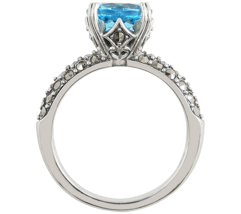 Suspicion Sterling Gemstone & Marcasite Statement Ring — View 6