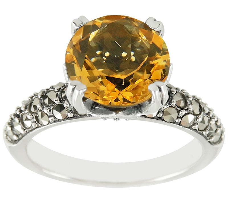 Suspicion Sterling Gemstone & Marcasite Statement Ring — View 5