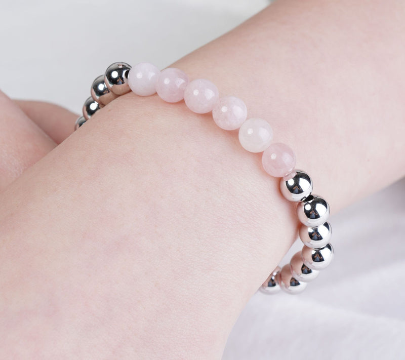 Elyse Ryan Sterling Silver & Morganite Bead Bra celet — View 4