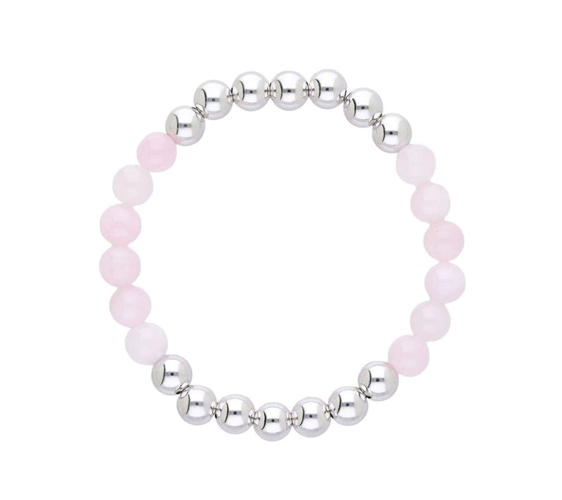 Elyse Ryan Sterling Silver & Morganite Bead Bra celet — View 2