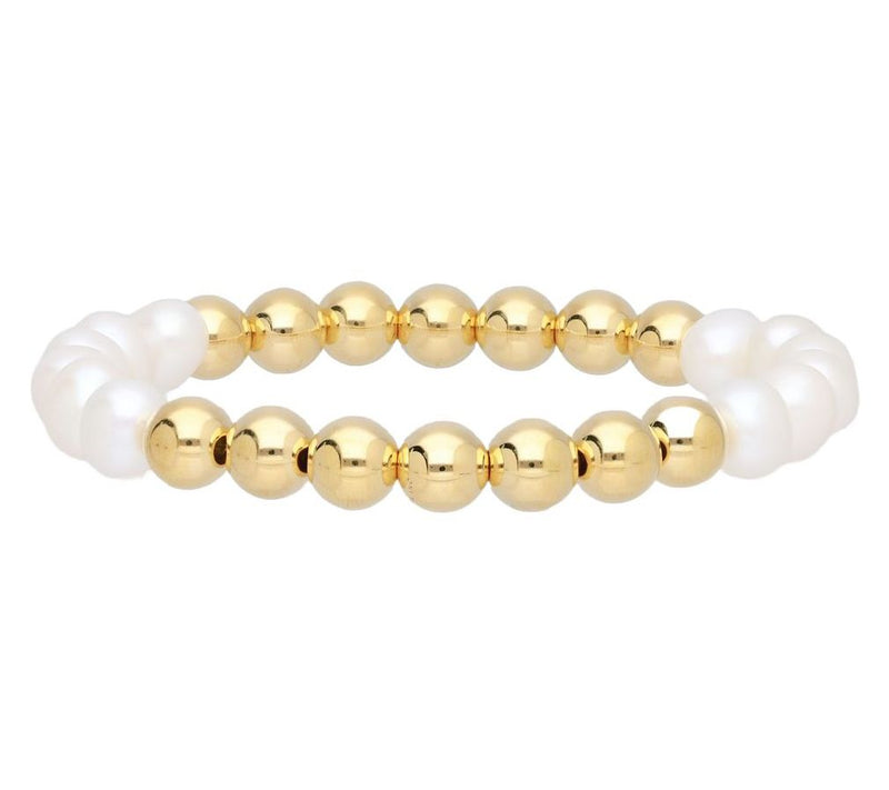 Elyse Ryan 14K Gold Clad Bead & Cultured Pearl Bracelet — Main view