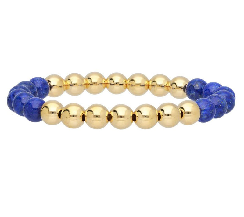 Elyse Ryan 14K Gold Clad & Lapis Bead Bracelet — Main view