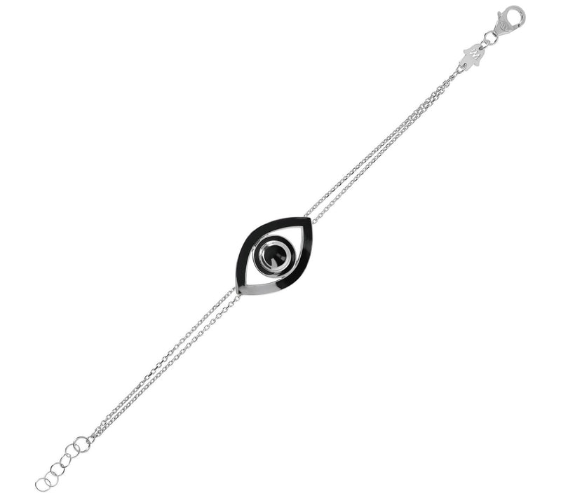 Netali Nissim Enamel Bold Evil Eye Bracelet, Sterling — View 20