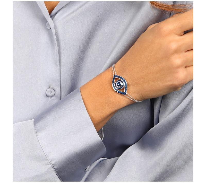 Netali Nissim Enamel Bold Evil Eye Bracelet, Sterling — View 17