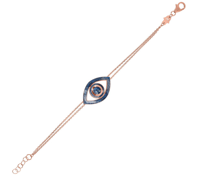Netali Nissim Enamel Bold Evil Eye Bracelet, 18K Rose Plated — View 29
