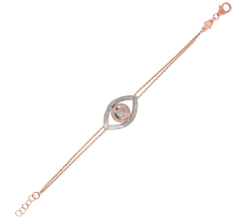 Netali Nissim Enamel Bold Evil Eye Bracelet, 18K Rose Plated — View 30