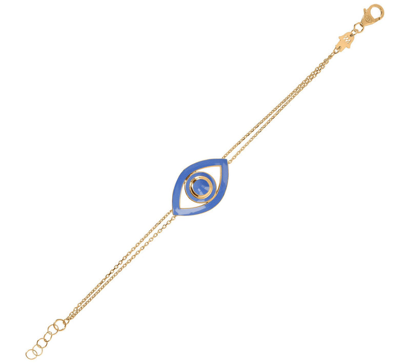 Netali Nissim Enamel Bold Evil Eye Bracelet, 18K Gold Plated — View 19