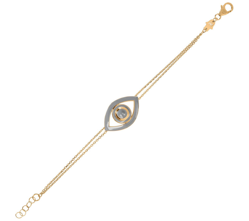 Netali Nissim Enamel Bold Evil Eye Bracelet, 18K Gold Plated — View 21