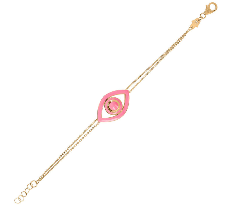Netali Nissim Enamel Bold Evil Eye Bracelet, 18K Gold Plated — View 23