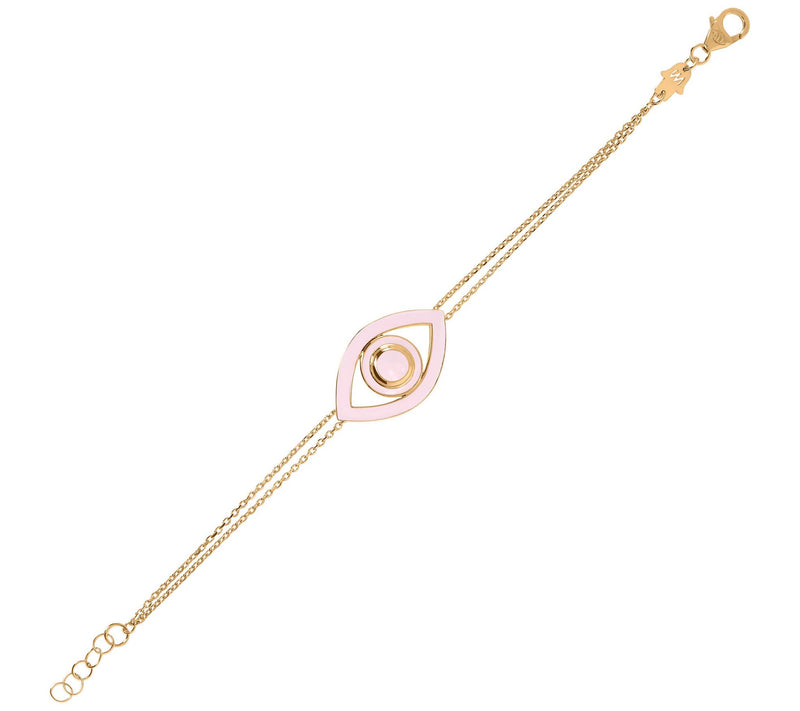 Netali Nissim Enamel Bold Evil Eye Bracelet, 18K Gold Plated — View 24