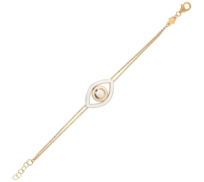 Netali Nissim Enamel Bold Evil Eye Bracelet, 18K Gold Plated — View 28