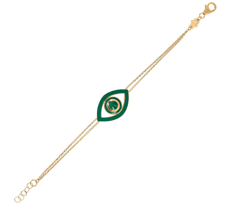 Netali Nissim Enamel Bold Evil Eye Bracelet, 18K Gold Plated — View 15