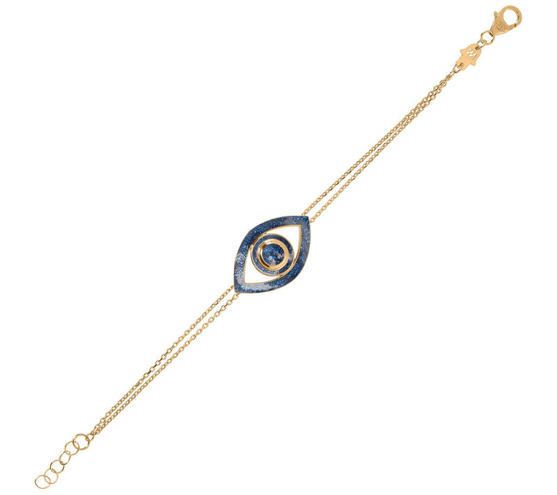Netali Nissim Enamel Bold Evil Eye Bracelet, 18K Gold Plated — View 29