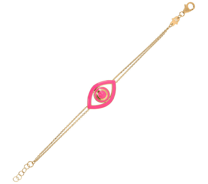 Netali Nissim Enamel Bold Evil Eye Bracelet, 18K Gold Plated — View 31