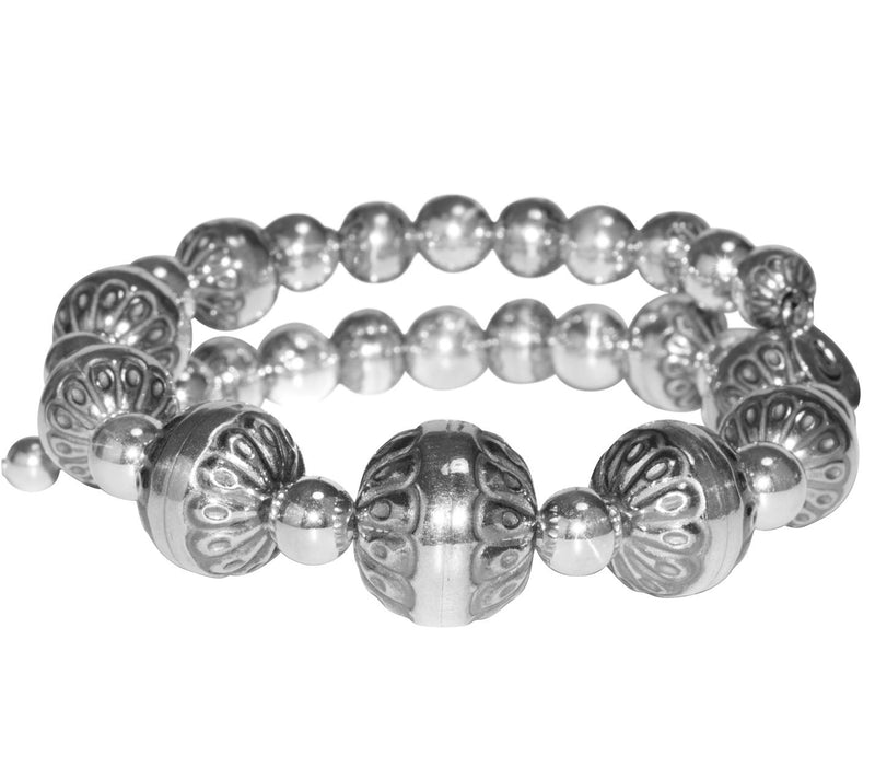American West Classics Sterling Beaded Coil Wrap Bracelet — Main view